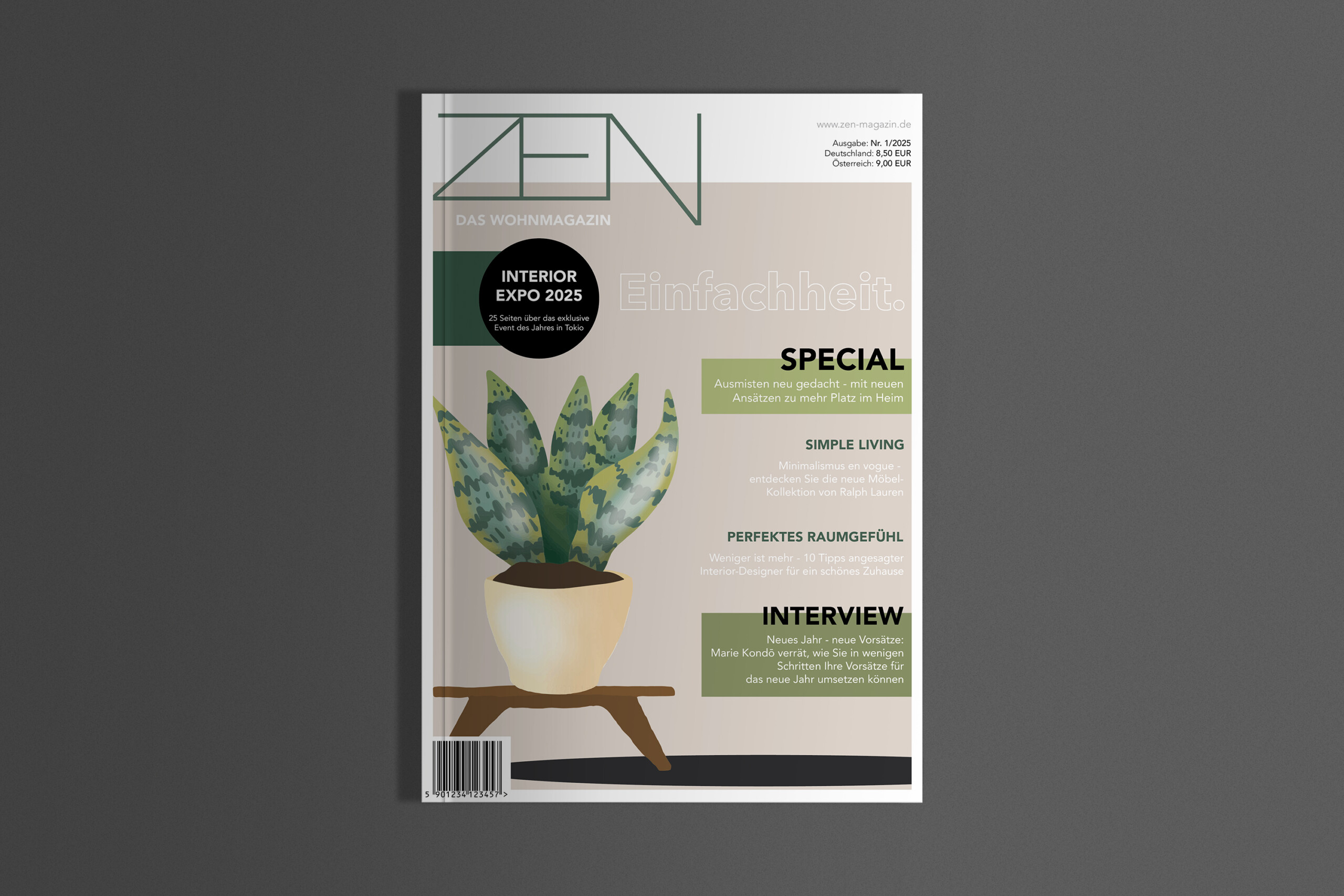 Isolated white magazine over black surface